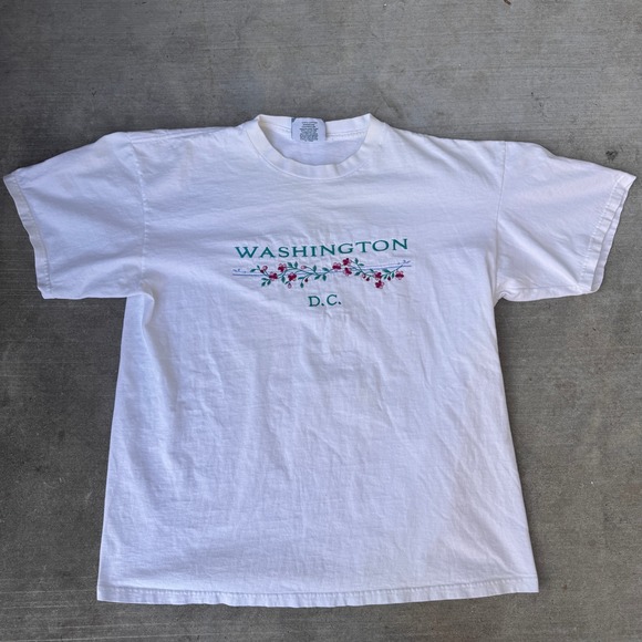 Lee Other - Vintage Lee Washington DC Cherry Blossom T-Shirt White XL Made in USA Cotton
